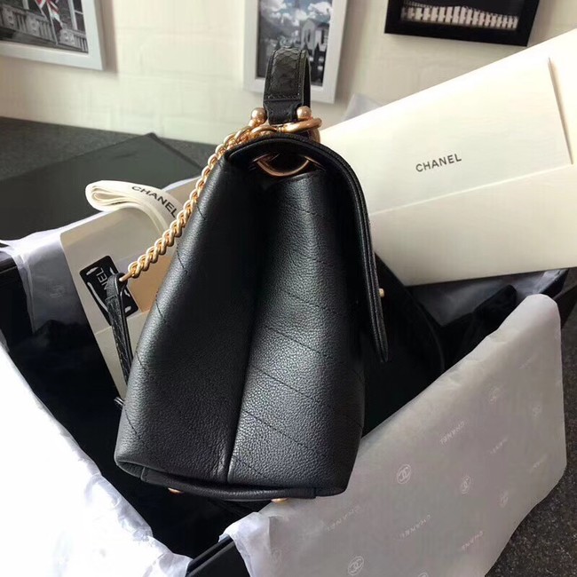 Chanel Flap Bag with Top Handle Original A57147 black