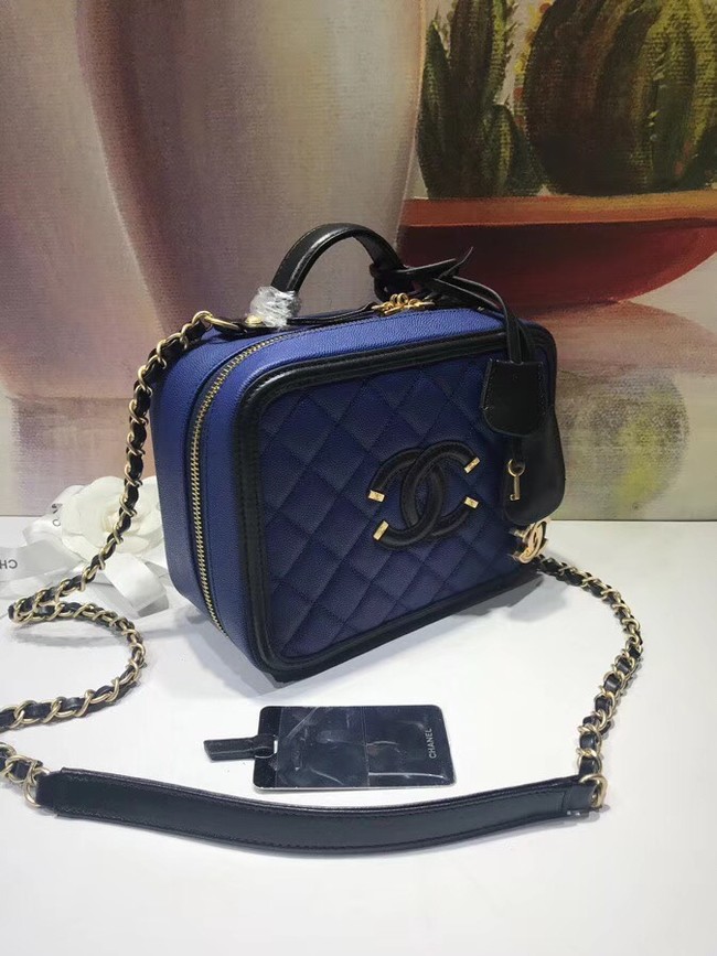 Chanel Vanity Case Original A93343 blue