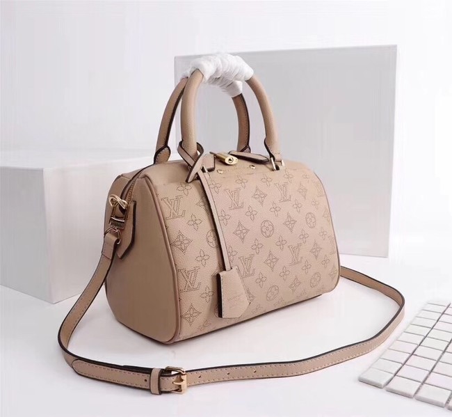 Louis Vuitton Mahina Leather SPEEDY BANDOULIERE 30 M40431 apricot