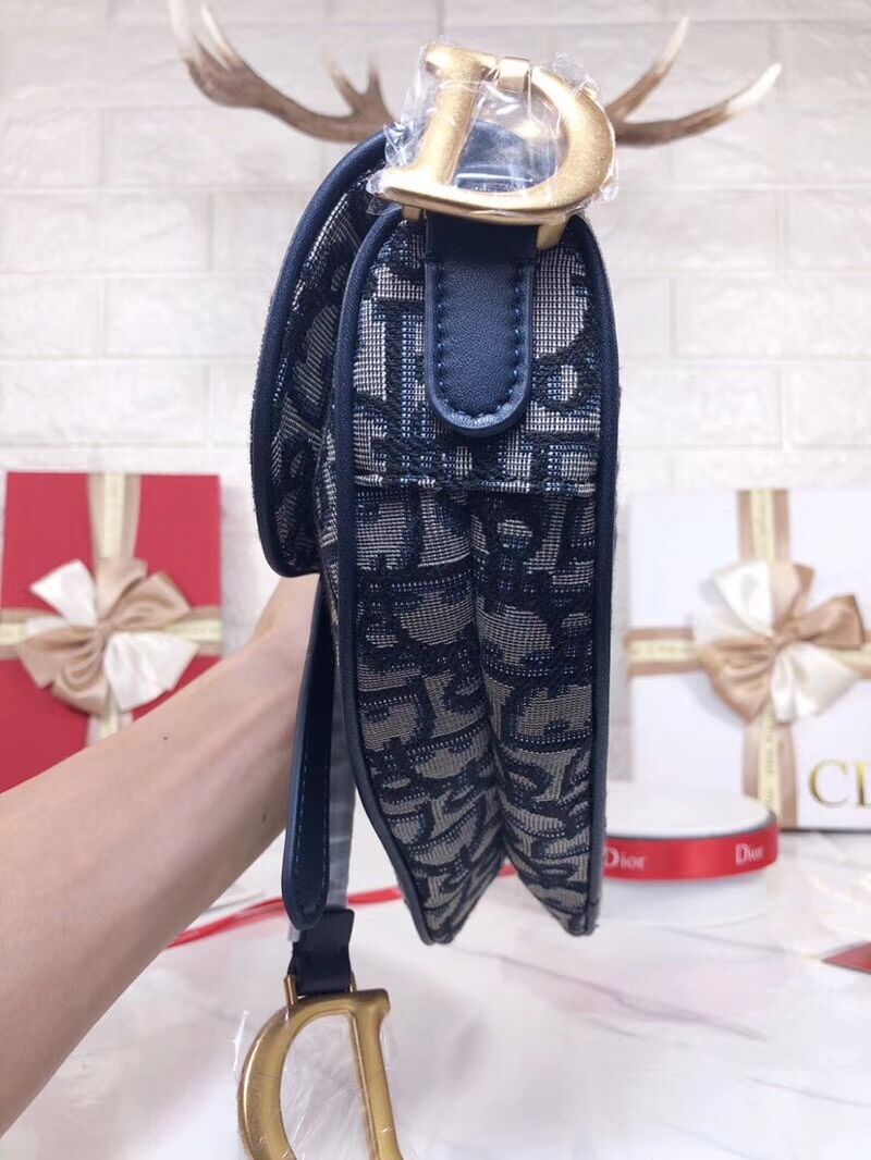 Dior SADDLE BAG CANVAS M0446 blue