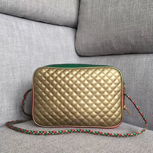 Gucci Laminated leather small shoulder bag 541061 Green and red