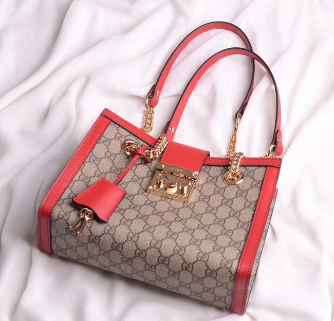 Gucci original Padlock shoulder bag 498156 red