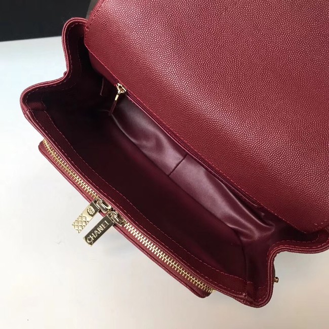 Chanel Flap Shoulder Bag Original Leather A55814 Burgundy