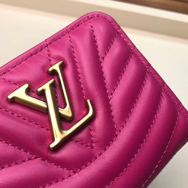 LOUIS VUITTON NEW WAVE COMPACT WALLET M63789 Peach red