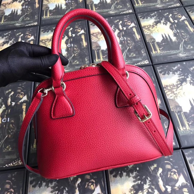 Gucci GG Leather Tote Bag 449661 red