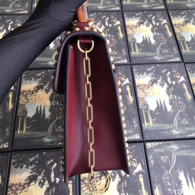 Gucci GG NOW medium top handle bag A466434 Burgundy