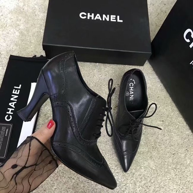 Chanel Lace-Ups Grosgrain CH2445LS black