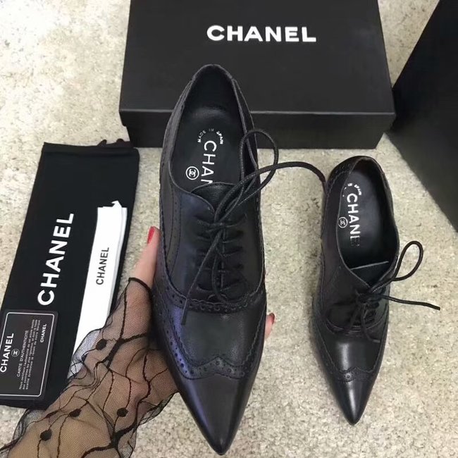 Chanel Lace-Ups Grosgrain CH2445LS black