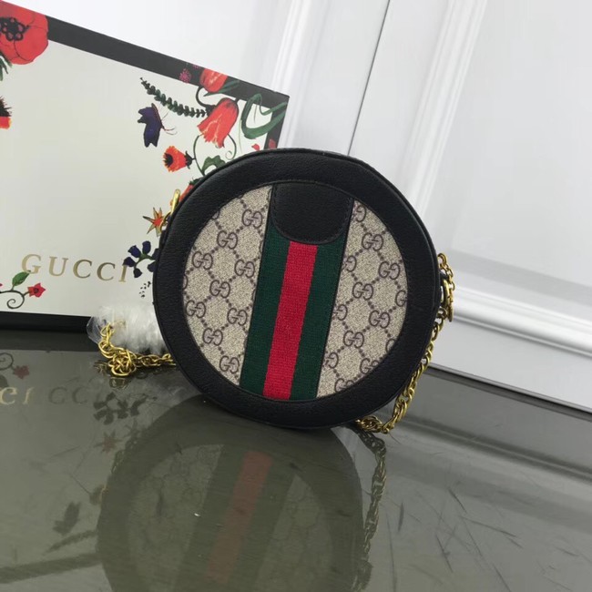 Gucci Ophidia mini GG round shoulder bag 171285 black