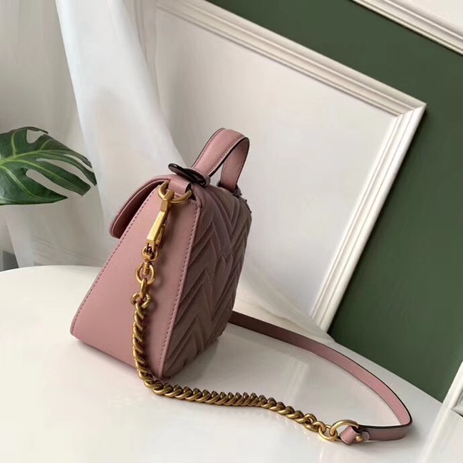 Gucci GG Marmont mini top handle bag 547260 pink