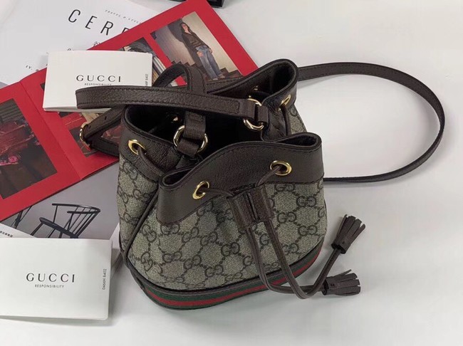 Gucci Ophidia GG mini bucket bag 550620 Brown