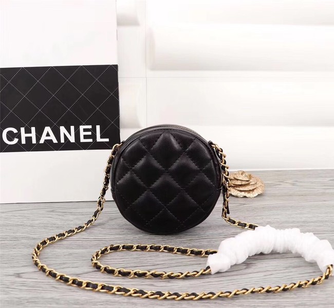 Chanel Wallet on Chain Lambskin & Gold-Tone Metal A8153 Black