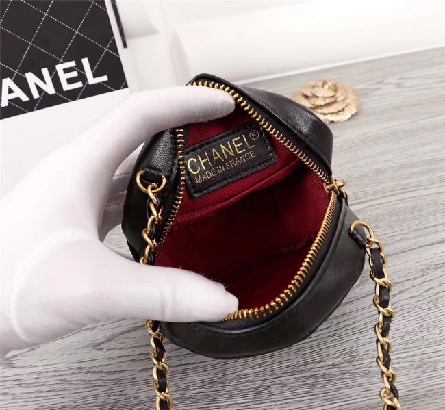 Chanel Wallet on Chain Lambskin & Gold-Tone Metal A8153 Black