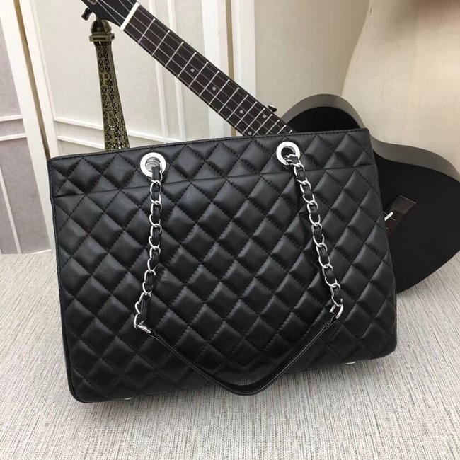 Chanel SHOPPING TOTE 35769 black silver-Tone Metal