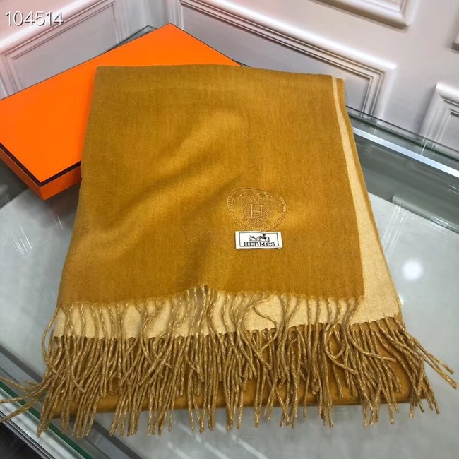 Hermes lambswool & cashmere Shawl 71151 yellow