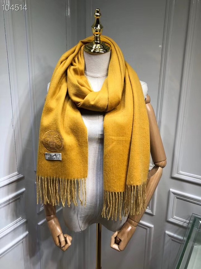 Hermes lambswool & cashmere Shawl 71151 yellow