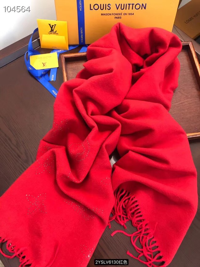 Louis vuitton Cashmere scarf LV6130 red