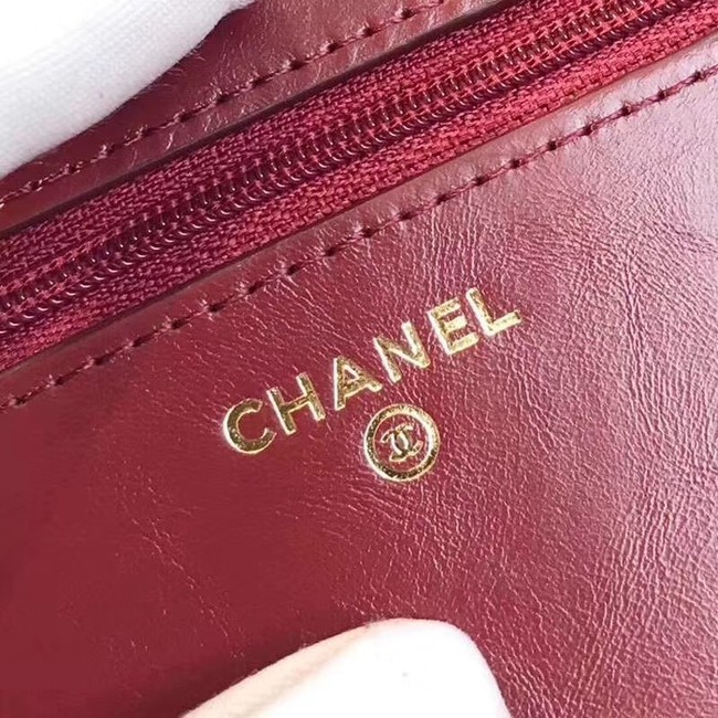 Chanel wallet on chain A84389 red