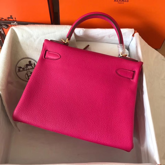 Hermes original Togo leather kelly bag KL320 rose