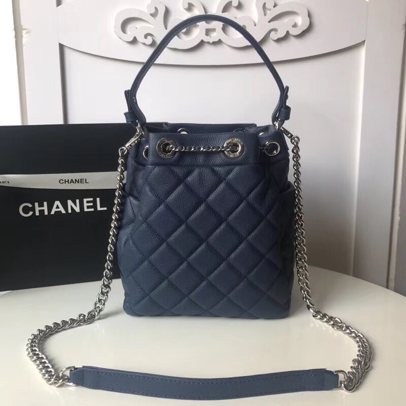 Chanel drawstring bag A91273 Blue