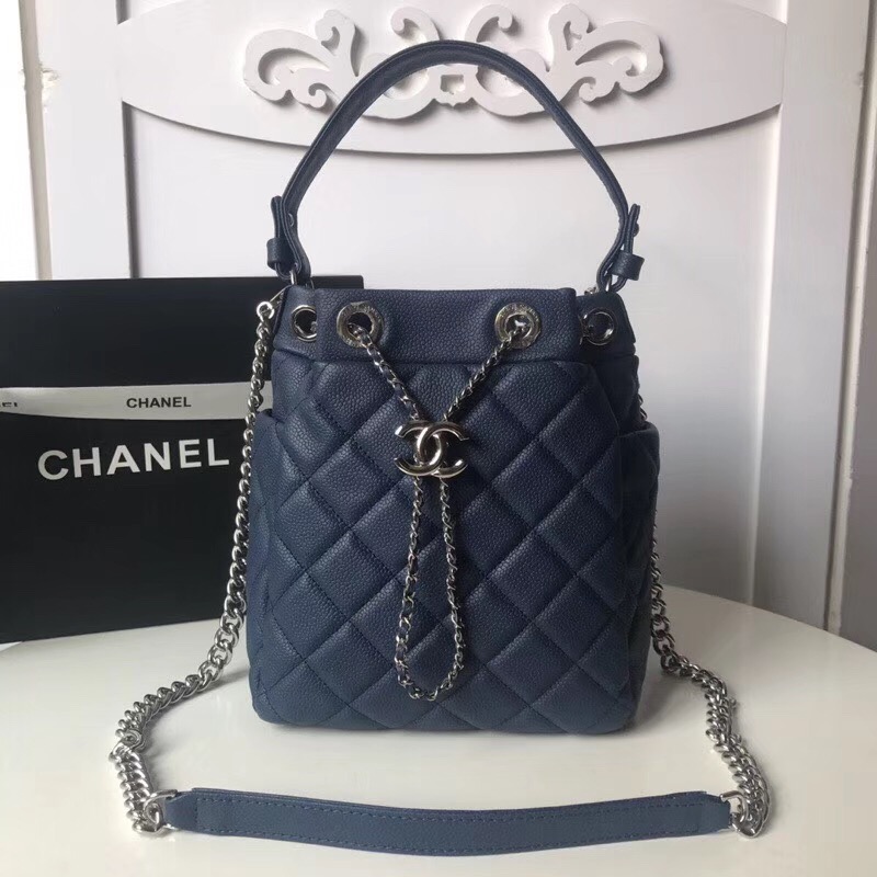 Chanel drawstring bag A91273 Blue