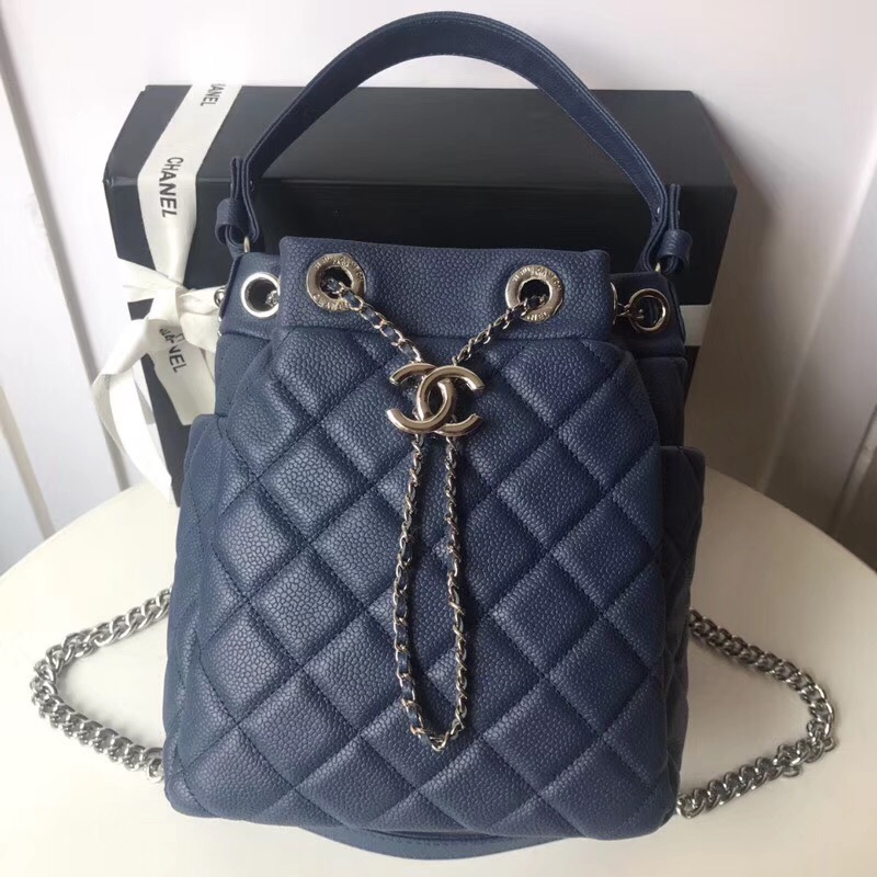 Chanel drawstring bag A91273 Blue