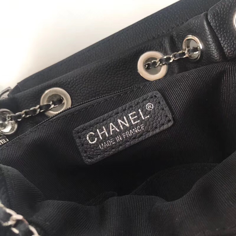 Chanel drawstring bag A91273 black