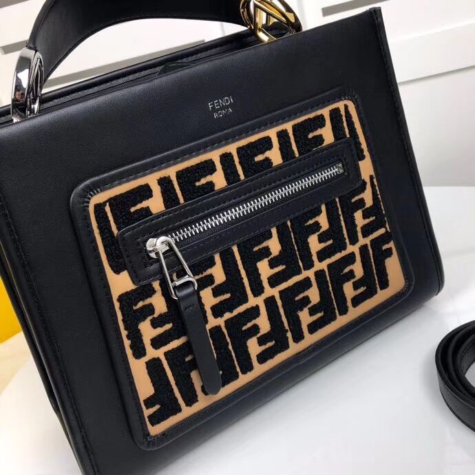 Fendi KAN I F leather bag 8DH844 black