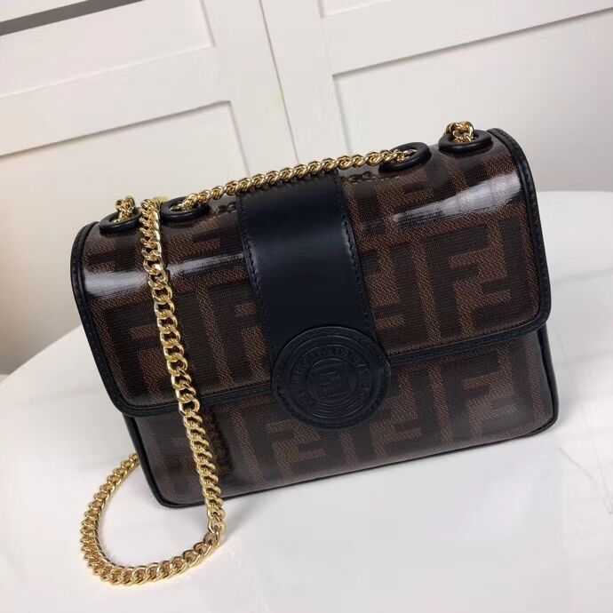 Fendi WALLET ON CHAIN 8HF836 black