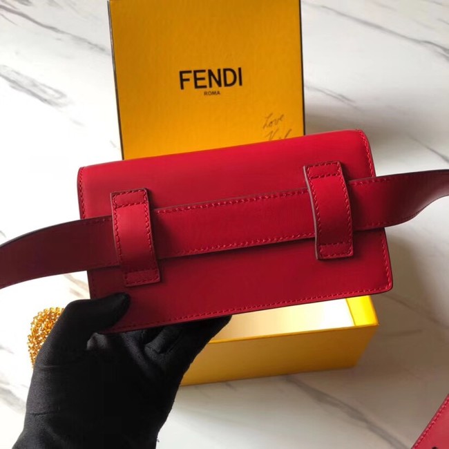 Fendi BELT BAG leather belt bag 8BM005 red