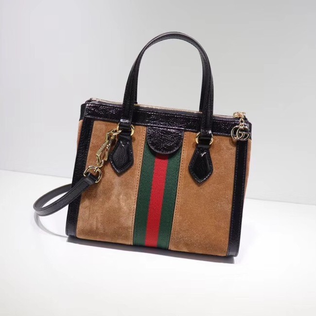 Gucci Ophidia small GG tote bag 547551 brown suede