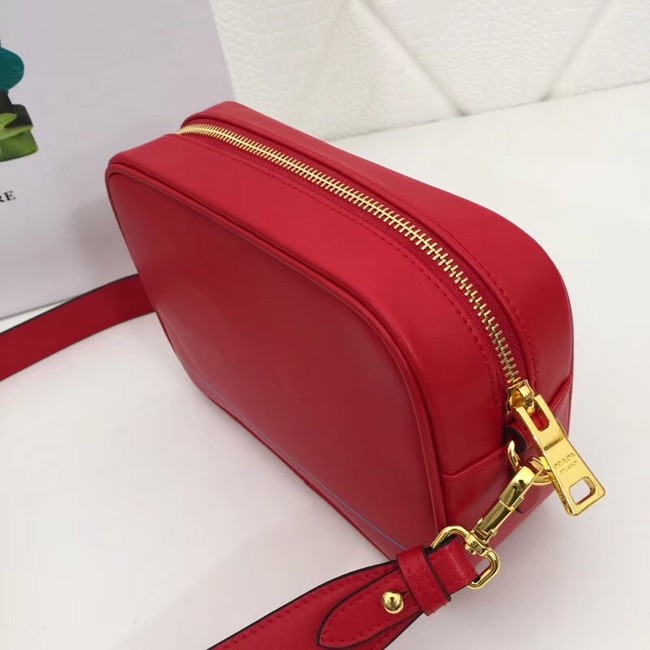 Prada Leather shoulder bag 1BH093 red