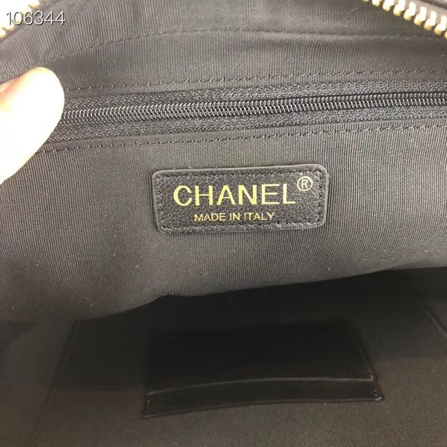 Chanel vanity case Calfskin & Gold-Tone Metal A57906 black