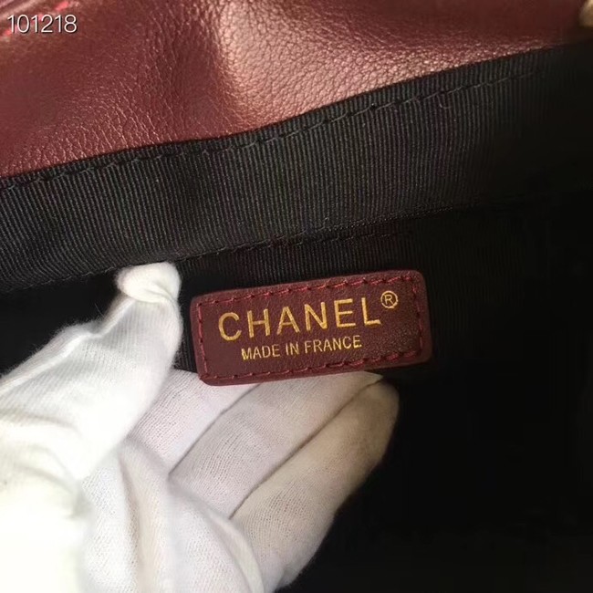 Chanel backpack Grained Calfskin Calfskin & Gold-Tone Metal A57570 Burgundy