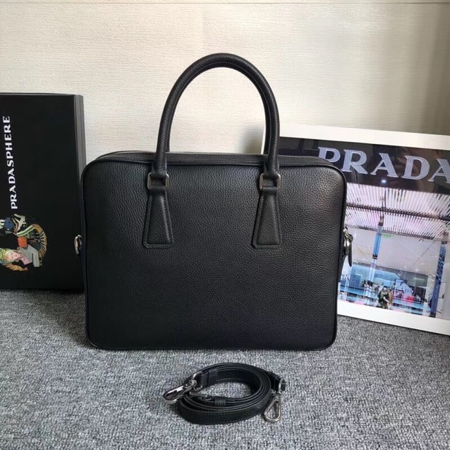 Prada Leather Briefcase 2VE368 black