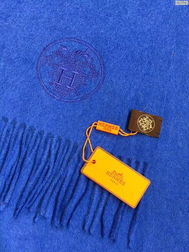 Hermes Cashmere scarf H2599 blue