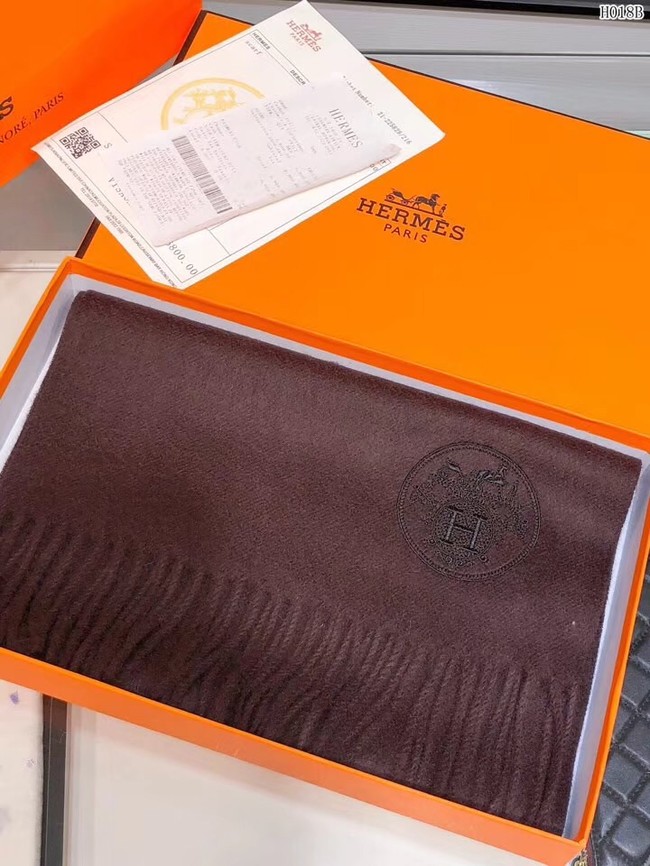 Hermes Cashmere scarf H2599 brown