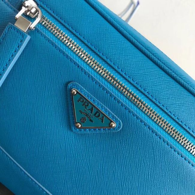 Prada Saffiano leather shoulder bag 2VH063 blue