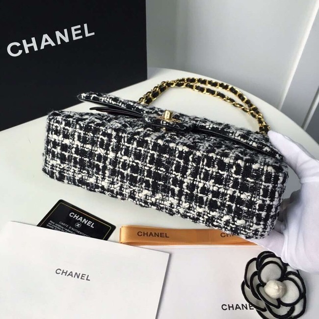 Chanel classic handbag Tweed Braid & Gold-Tone Metal A01112-6