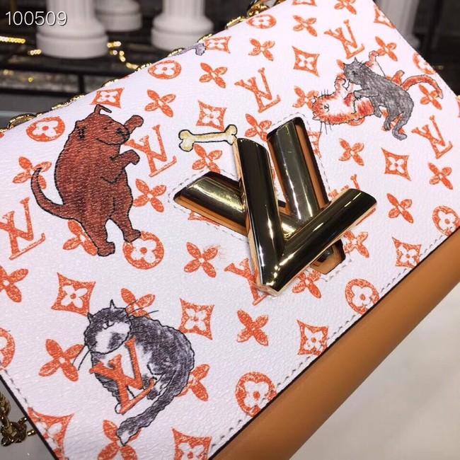 Louis Vuitton TWIST MM M50282 white&orange