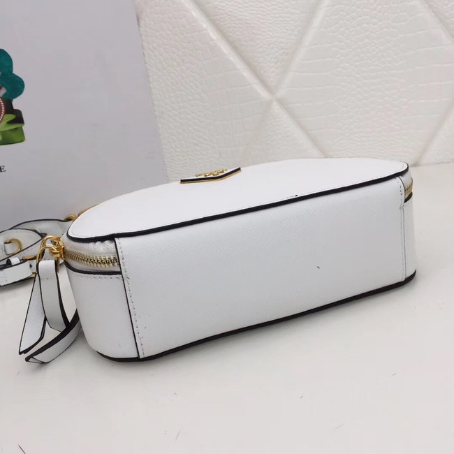 Prada Odette Saffiano leather bag 1BH123 white