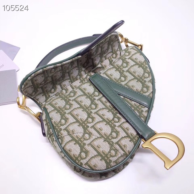 Dior SADDLE BAG CANVAS M0446 green