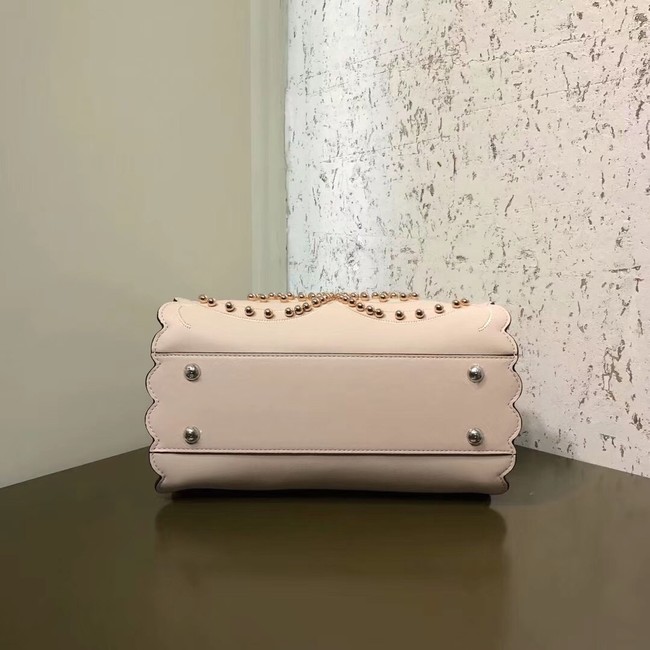 Fendi PEEKABOO MINI Exotic leather bag 8BN244S white