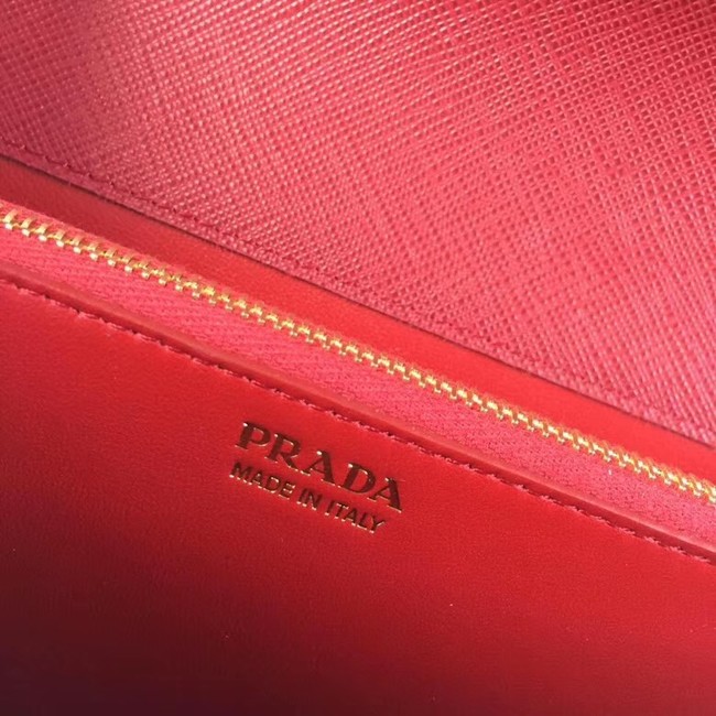 Prada Saffiano leather shoulder bag 1BP012-2 red