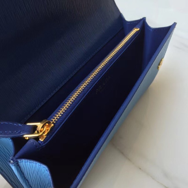 Prada leather mini-bag 1DF003 blue