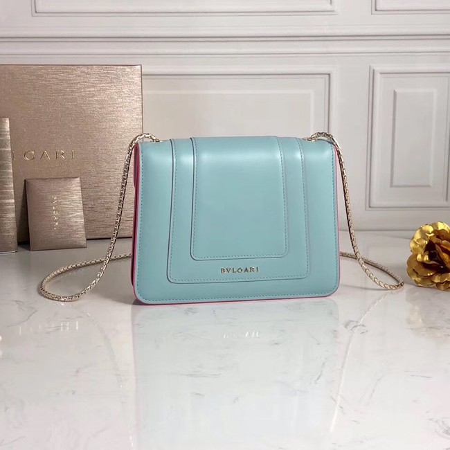 BVLGARI mini Shoulder Bag Calfskin Leather BG2283 light blue