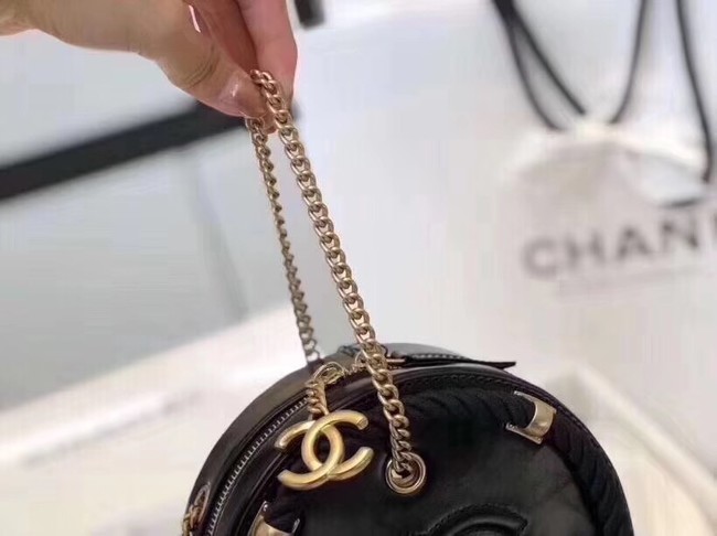 Chanel evening bag Lambskin & Gold-Tone Metal AS0205 black