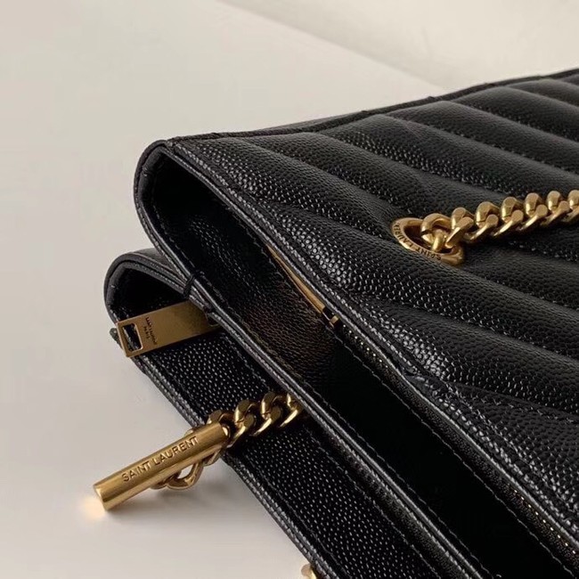 SAINT LAURENT leather shoulder bag 392742 black