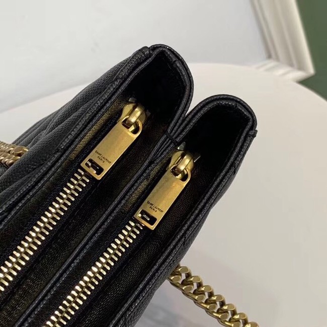 SAINT LAURENT leather shoulder bag 392742 black