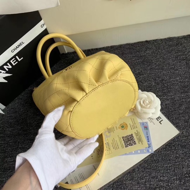 Chanel Calfskin & gold-Tone Metal S0657 yellow